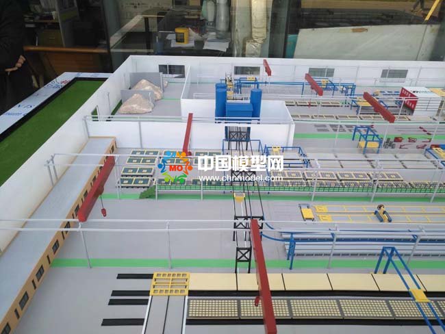 混凝土預制件沙盤模型，預制件生產線沙盤模型， 裝配式建筑沙盤模型